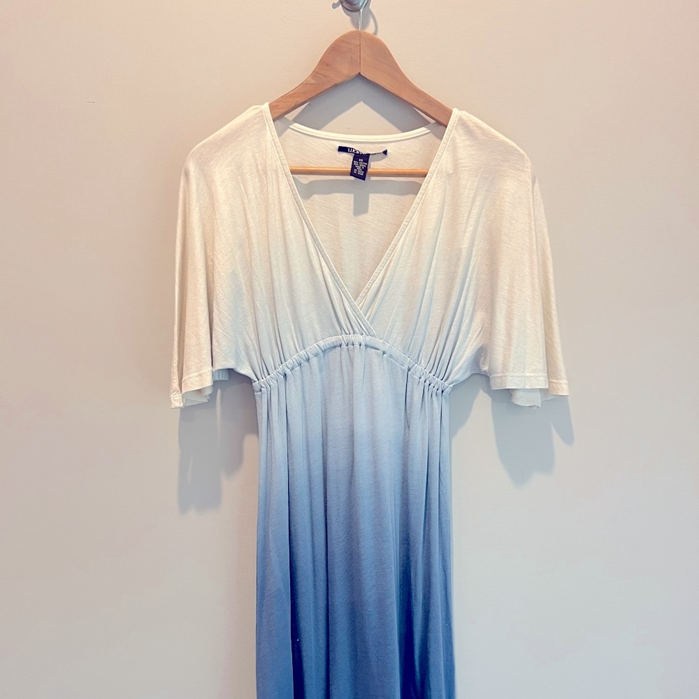 Lucky Brand ombré white and Blue knit dress size XS